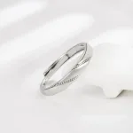 bague argent couple élégante