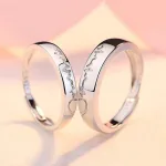 bague argentée battement de coeur