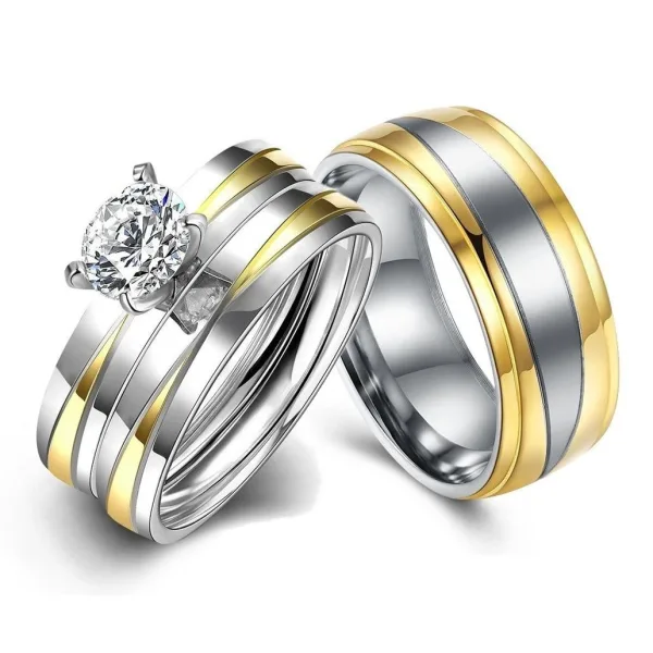Bague Couple Acier Inoxydable