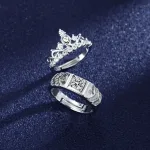 bague couple design couronne