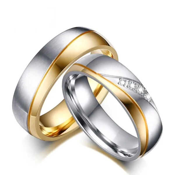 Bague Couple en Acier