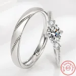 bague couple en argent