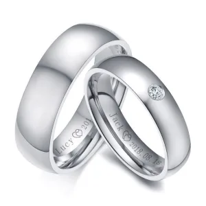 Bague Couple Gravure