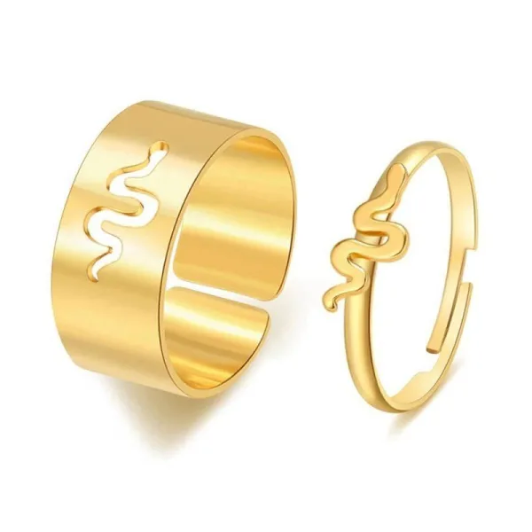 Bague Couple Serpent