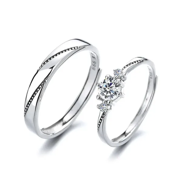 Bague Union Argent Couple