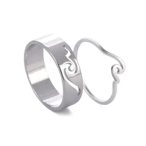bague vague romantique pour deux