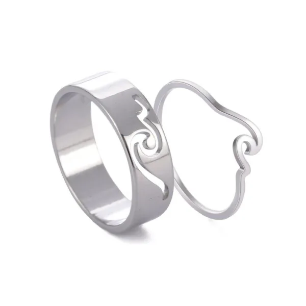 bague vague romantique pour deux