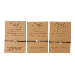 bracelet coloré amitié soleil lune étoile