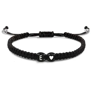 Bracelet Cordon Lettre Perle