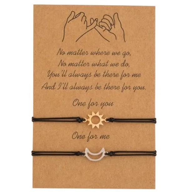 Bracelet Couple Lune Soleil