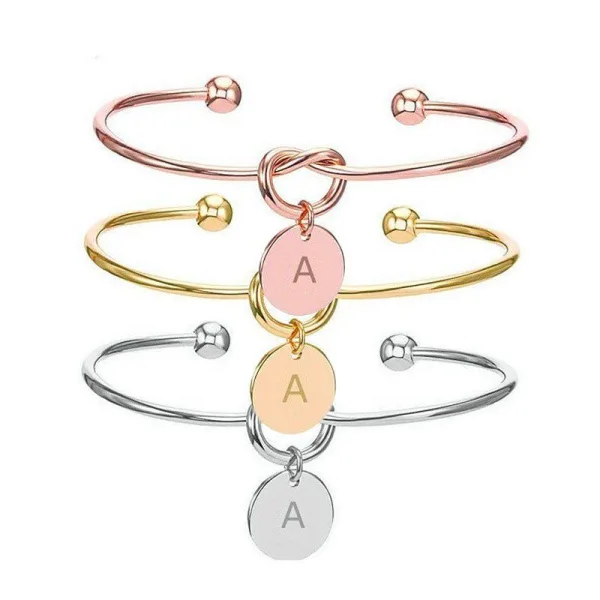 bracelet jonc lumineux avec initiale