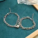 bracelet magnétique en acier pour couple