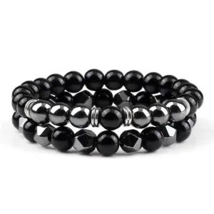 Bracelet Perle Double Homme