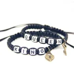 bracelet roi reine tressé