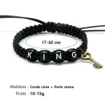 bracelet tressé king queen