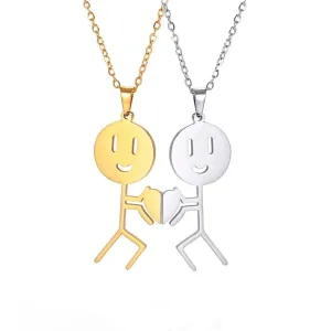 Collier Bonhomme Coeur Pour 2