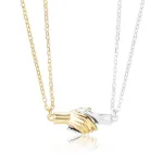 Collier Couple Main Enlacé