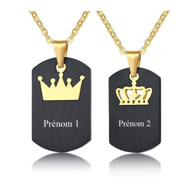 Collier Couple Personnalisé