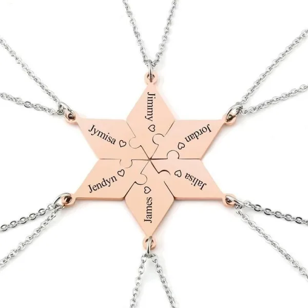 Collier d'Amitié pour 6 personnes (Personnalisé)
