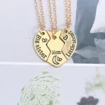 collier en acier et or pour mère et fille