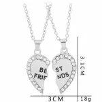 collier en inox amitié pour 2