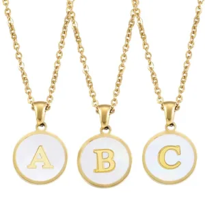 Collier Lettre Acier Inoxydable
