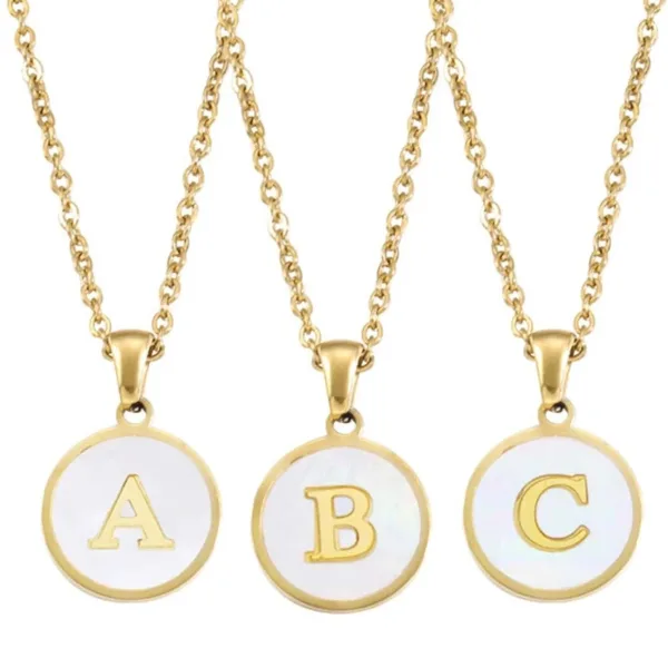 Collier Lettre Acier Inoxydable