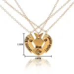 collier or acier mère et fille