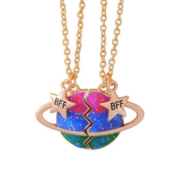 Collier Saturne Multicolore