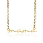 collier simple lettre maman