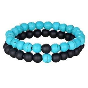 Double Bracelet en Onyx