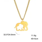pendentif éléphant familial