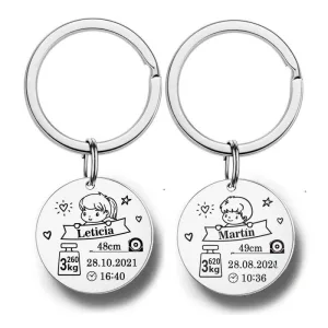 Porte-Clé Naissance Personnalisé