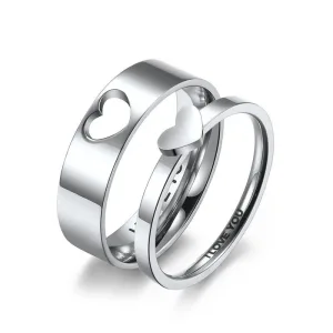 Set Bague Coeur Pour 2