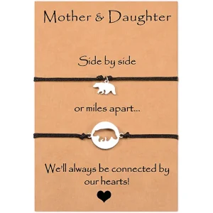 Bracelet mère-fille ours