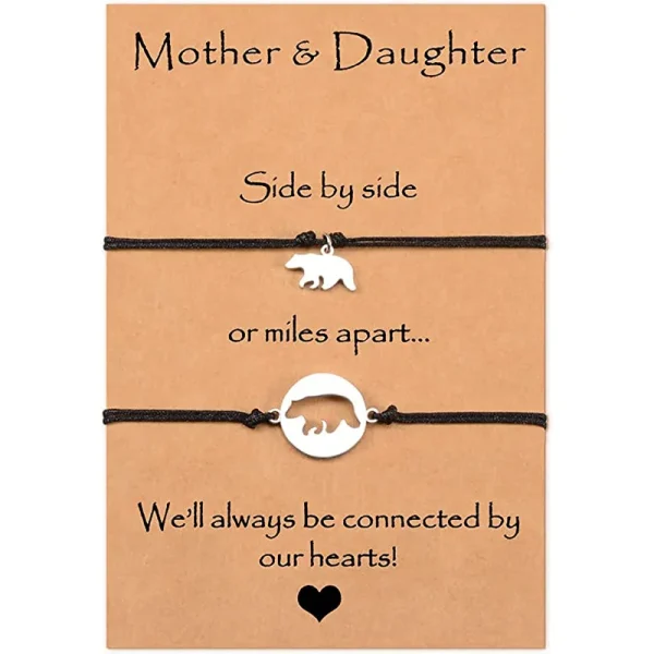 Bracelet mère-fille ours
